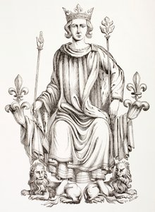 Le roi Charles VI de France sur son trône, de 